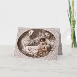 Cartes Pour Fêtes Annuelles Famille Sainte Petit batteur garçon CC0788 Noël