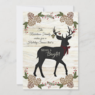 Cartes Pour Fêtes Annuelles Family Photo Rustic White Wood Farmhouse Christmas