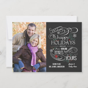 Cartes Pour Fêtes Annuelles Fancy Chalkboard Happy Holidays Plat Cards