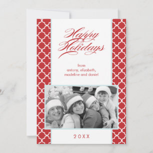 Cartes Pour Fêtes Annuelles Fancy Motif rouge photo de Noël
