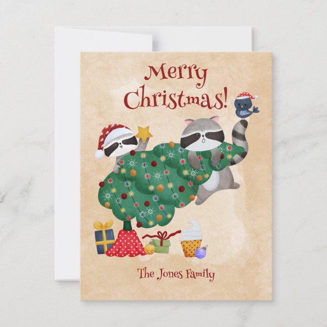 Cartes Pour Fêtes Annuelles Fantaisie de Noël (Devant)