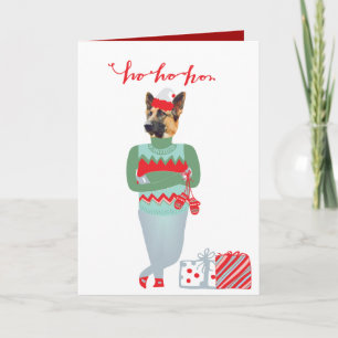 Cartes Pour Fêtes Annuelles Fantastique berger allemand Noël