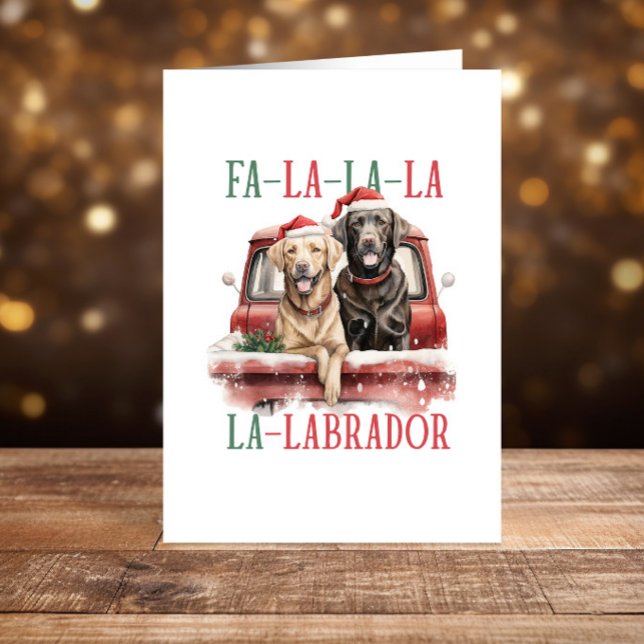 Cartes Pour Fêtes Annuelles Fantastique Labradors Noël Joyeux Fêtes (Créateur téléchargé)