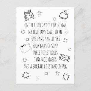 Cartes Pour Fêtes Annuelles Fantastique Pandemic Covid Christmas
