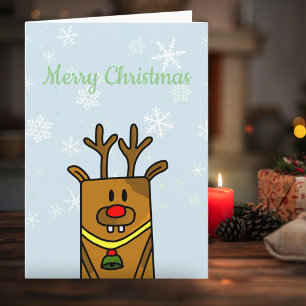 Cartes Pour Fêtes Annuelles Fantastiques Snowflakes Reindeuses Enfants Joyeux 