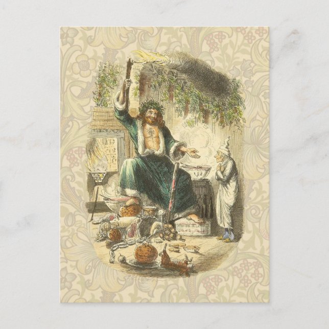 Cartes Pour Fêtes Annuelles Fantôme de Noël Présent Scrooge (Devant)