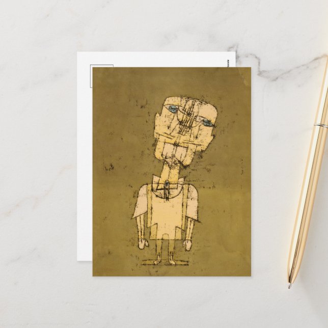 Cartes Pour Fêtes Annuelles Fantôme d'un génie de Paul Klee (Devant/Arrière en situation)