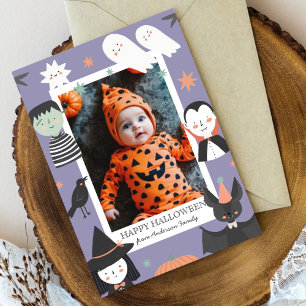 Cartes Pour Fêtes Annuelles Fantôme Halloween Mon premier bébé Hou