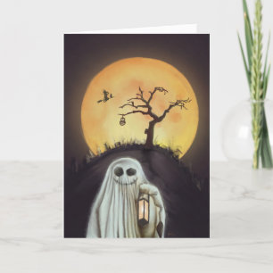 Cartes Pour Fêtes Annuelles Fantôme joyeux ! 5x7 pli sur carte!