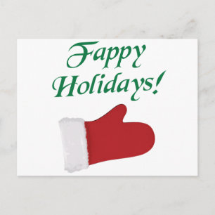 Cartes Pour Fêtes Annuelles Fappy Holidays Glove de Noël