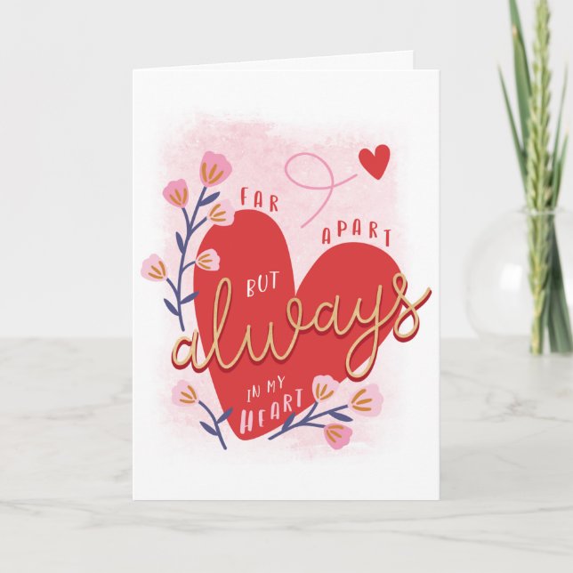 Cartes Pour Fêtes Annuelles Far Apart Valentine's Day Card (Devant)