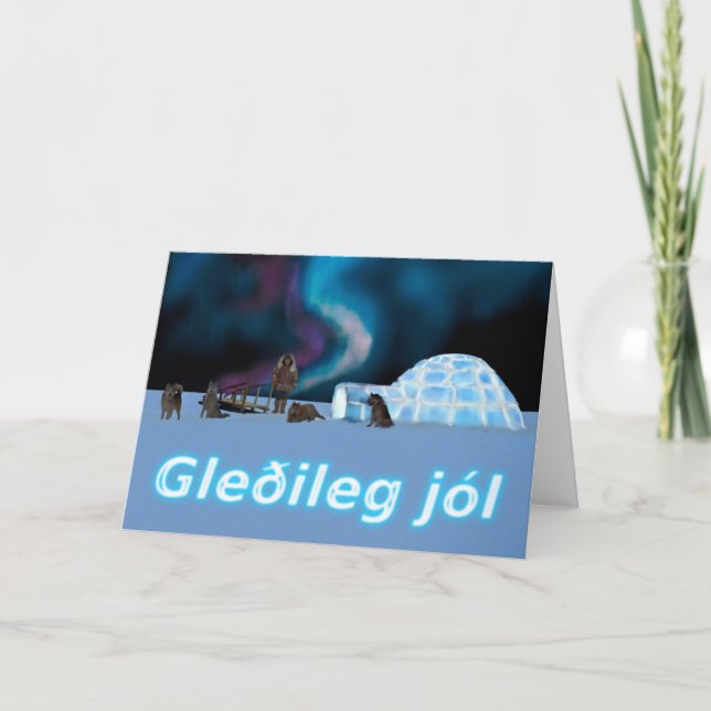 Cartes Pour Fêtes Annuelles Far North Christmas - Gleðileg Jól (Devant)
