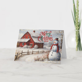 Cartes Pour Fêtes Annuelles Farmhouse Rustic Christmas Card