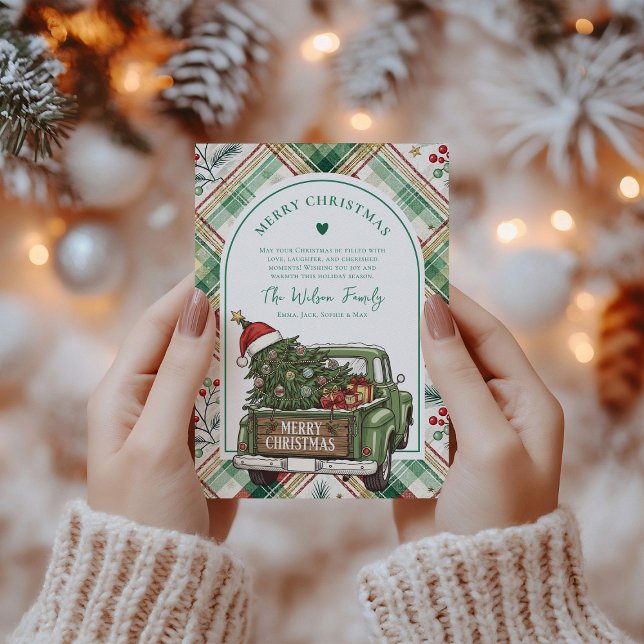 Cartes Pour Fêtes Annuelles Farmhouse rustique Arche de camion Noël (Créateur téléchargé)