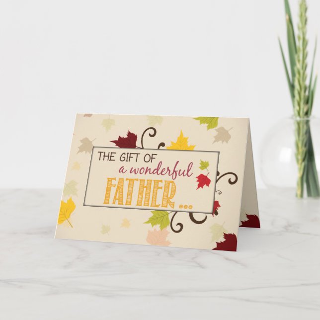 Cartes Pour Fêtes Annuelles Father Thanksgiving (Devant)