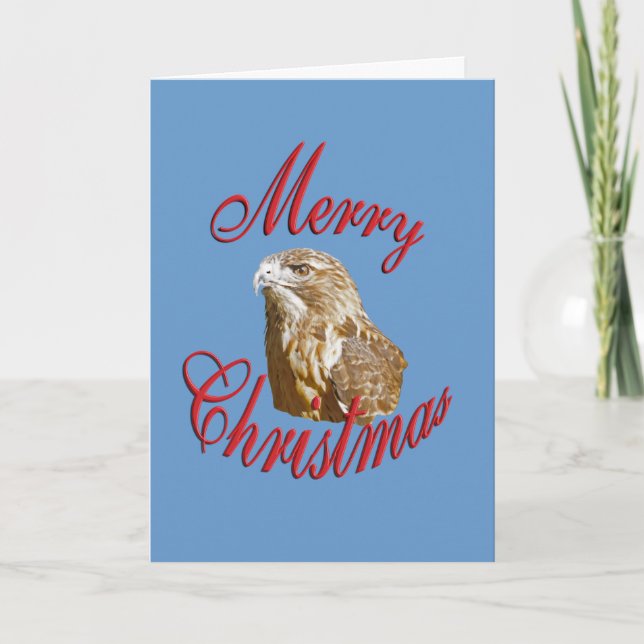 Cartes Pour Fêtes Annuelles Faucon de Noël (Devant)