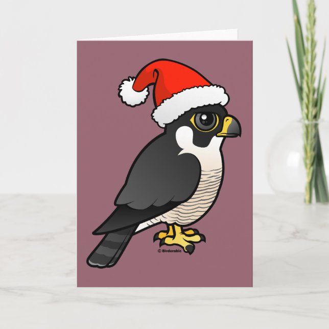 Cartes Pour Fêtes Annuelles Faucon pérégrin Père Noël (Devant)