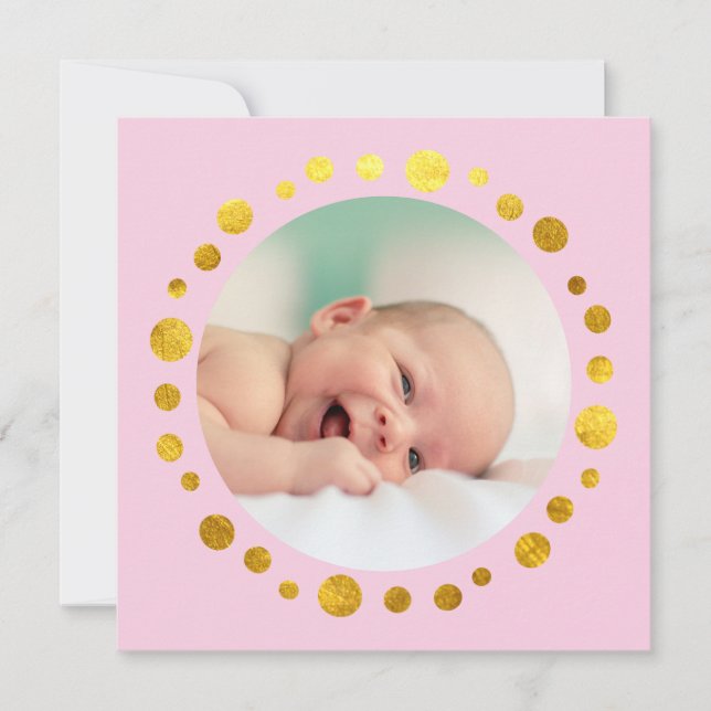 Cartes Pour Fêtes Annuelles fausse feuille nouvelle petite fille (Devant)
