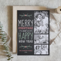 Faux Chalkboard Joyeux Noël Trois photos