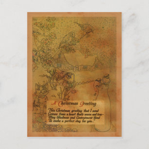 Cartes Pour Fêtes Annuelles Faux Vintage Noël