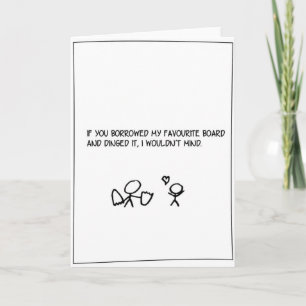 Cartes Pour Fêtes Annuelles 'Favorite Board' - Surfing Valentine's Card
