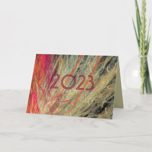 Cartes Pour Fêtes Annuelles Featheral Fractal New Year personnalisé