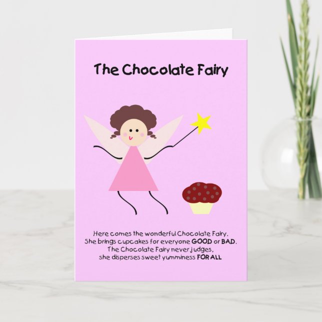 Cartes Pour Fêtes Annuelles Fée au chocolat (Devant)