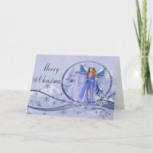 Cartes Pour Fêtes Annuelles Fée bleue Noël