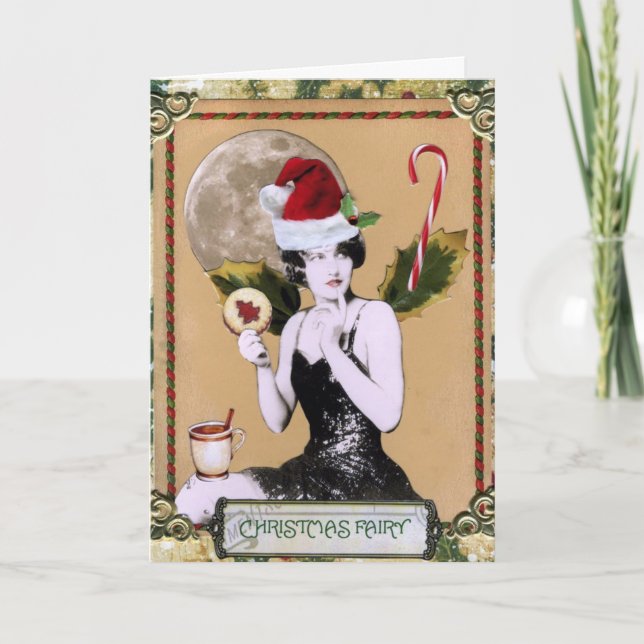 Cartes Pour Fêtes Annuelles Fée de Noël (Devant)