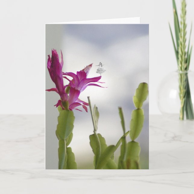 Cartes Pour Fêtes Annuelles Fée de Noël Cactus (Devant)