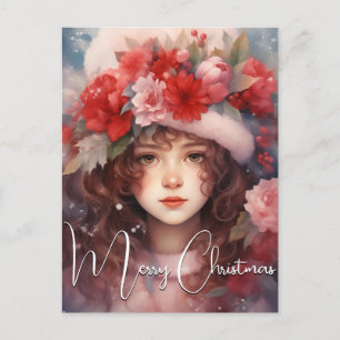 Cartes Pour Fêtes Annuelles Fée de Noël des pivoines