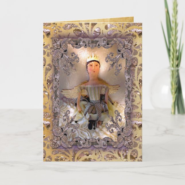 Cartes Pour Fêtes Annuelles Fée de Noël victorienne (Devant)