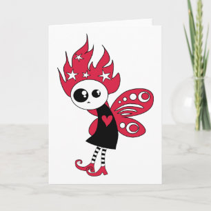 Cartes Pour Fêtes Annuelles Fée gothique rose de Noël