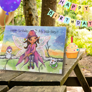 Cartes Pour Fêtes Annuelles Fée Magique pour l'anniversaire d'une petite fille