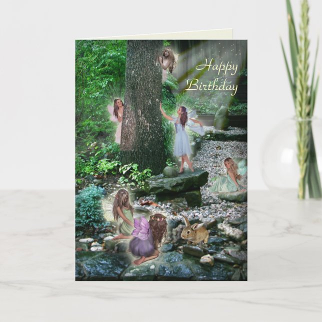 Cartes Pour Fêtes Annuelles Fées de jardin (personnalisable) (Devant)