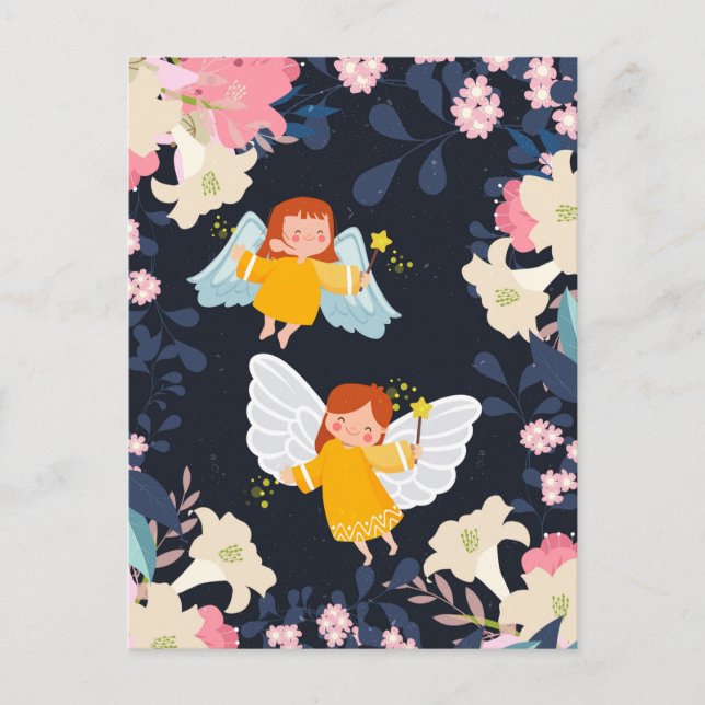 Cartes Pour Fêtes Annuelles Fées mignonnes (Devant)