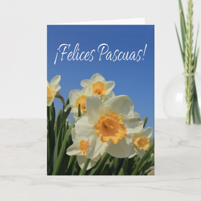 Cartes Pour Fêtes Annuelles Felices Pascuas espagnol Joyeux Pâques (Devant)