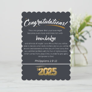 Cartes Pour Fêtes Annuelles Félicitations 2025 Philippiens 1:9-11 Christian