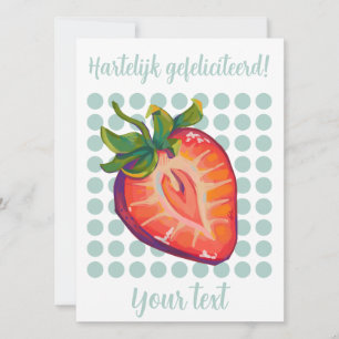 Cartes Pour Fêtes Annuelles Félicitations à la fraise
