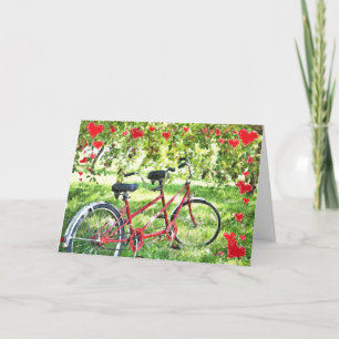 Cartes Pour Fêtes Annuelles Félicitations à Tandem Bike Personnalisé pour le M