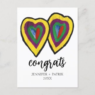 Cartes Pour Fêtes Annuelles Félicitations Coeur-Cadeau Fiançailles Mariage.