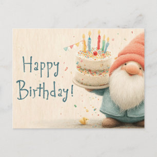 Cartes Pour Fêtes Annuelles Félicitations d'anniversaire fantaisistes : Gnome