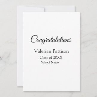 Cartes Pour Fêtes Annuelles Félicitations diplômé ajouter le nom de l'école si