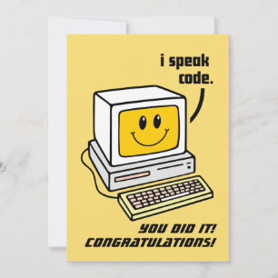 CARTES POUR FÊTES ANNUELLES FÉLICITATIONS INFORMATIQUE GRAD