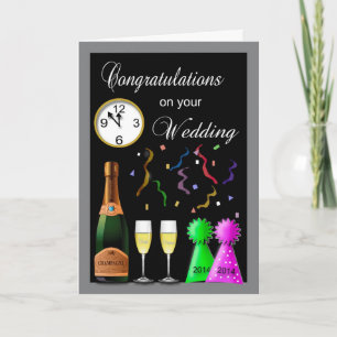 Cartes Pour Fêtes Annuelles Félicitations Mariage du réveillon du Nouvel An