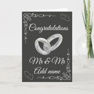 Cartes Pour Fêtes Annuelles Félicitations personnalisées stylish mr & mr card