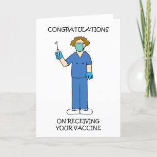 Cartes Pour Fêtes Annuelles Félicitations pour avoir reçu votre vaccin