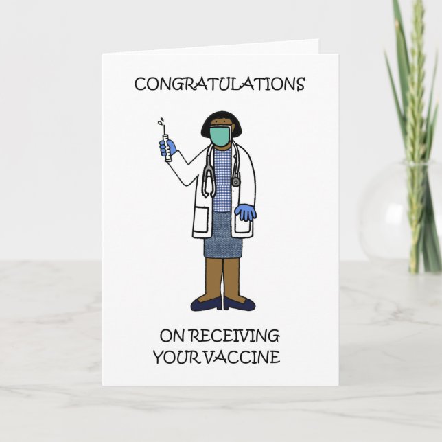 Cartes Pour Fêtes Annuelles Félicitations pour la réception du vaccin contre l (Devant)