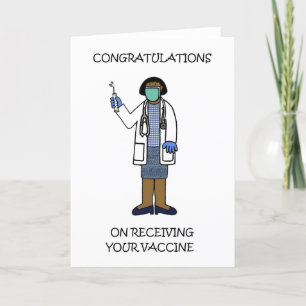 Cartes Pour Fêtes Annuelles Félicitations pour la réception du vaccin contre l