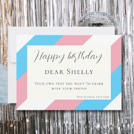 Cartes Pour Fêtes Annuelles Félicitations pour l'anniversaire transgenre Noël